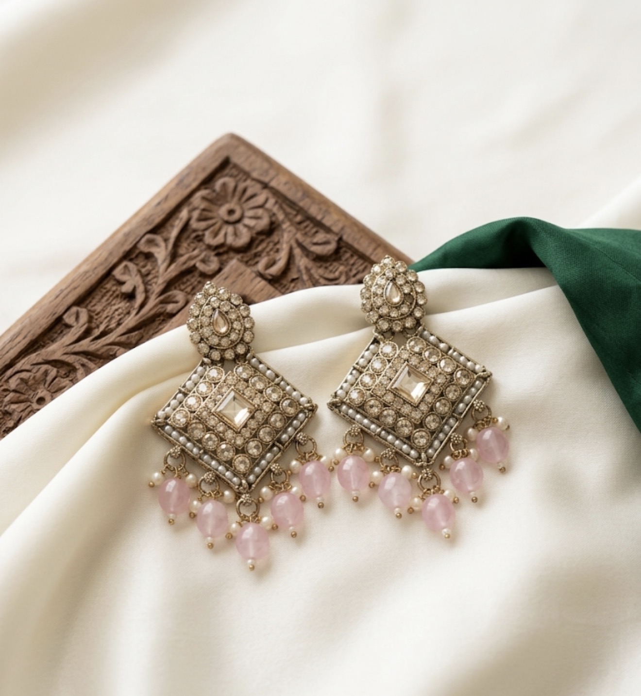  kundan and Stone earrings 